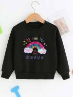 Round Neck Regular Fit Long Sleeve Toddler Girls Clothing 431