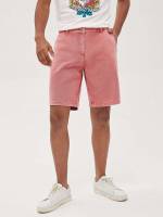 Regular Fit Button Pink Casual Men Bottoms 3027