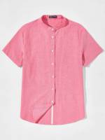  Basics Pink Regular Fit Men Shirts 394