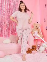  Pink Casual Pocket Underwear  Sleepwear 236