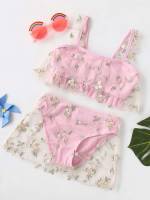 Cute Pink Toddler Girl Bikini Sets 531