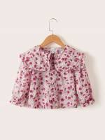  Pink Frill Toddler Girl Blouses 2102