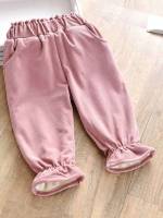 Plain Regular Fit Toddler Girl Pants 4484