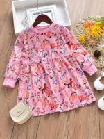 Long Sleeve Casual Regular Fit Toddler Girls Clothing 7648