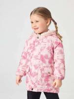 Pink Tie Dye Pocket Hooded Kids Clothing 295