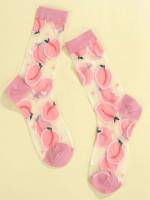 Pink  Women Socks  Hosiery 5287