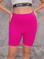 Sporty Pink Short Women Leggings 810
