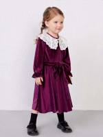  Long Purple Regular Fit Toddler Girl Dresses 4829