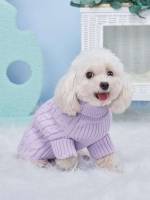 Plain Purple  Pet Sweaters 6492