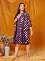  Cute Heart Plus Size Robes  Robe Sets 8146