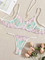 Embroidery Sexy  Underwear  Sleepwear 3841