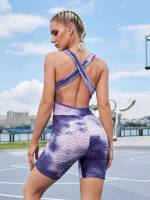 Purple Sleeveless  Sports 4082