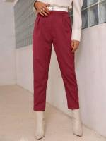 Plain Red Violet Regular Fit Women Suits 852