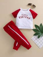 Tape Red and White Colorblock Baby  Mom 6