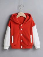 Casual Regular Fit Hooded Long Sleeve Toddler Girls Outerwear 2996