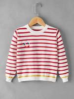  Red and White Regular Regular Fit Toddler Boy Sweaters 9779