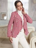 Regular Lapel Elegant Raw Hem Women Overcoats 8210