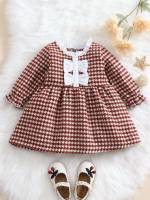  Frill Regular Fit Houndstooth Baby Clothing 5184