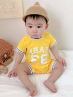  Round Neck Short Sleeve Baby  Mom 3678