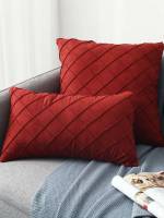 Simple Red  Decorative Pillows 7740