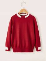  Casual Red Girls Knitwear 4349