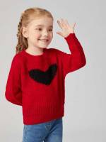 Red Long Sleeve Regular Fit Toddler Girls Clothing 629