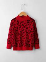  Stand Collar Long Sleeve Toddler Girls Knitwear 584