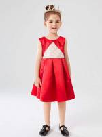 Red Regular Fit Glamorous Sleeveless Kids Clothing 4823