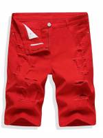  Plain Red Men Denim 808