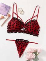  Red Embroidery Women Plus Intimates 97