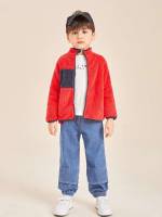 Casual Long Sleeve Red Regular Fit Kids Clothing 683