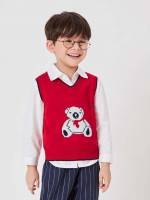  V neck Casual Regular Toddler Boy Sweaters 2499