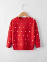 Regular Fit Polka Dot Regular Long Sleeve Toddler Girls Clothing 135