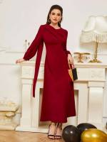 Elegant Red Asymmetrical Neck World Apparel 5024