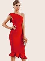 Slim Fit Glamorous Red Women Dresses 5380