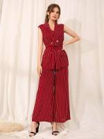  Striped Elegant Women Suit Sets 227