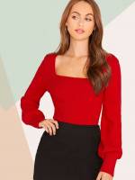 Red Regular Plain Women Knitwear 115
