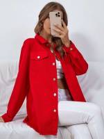 Red Regular Fit Plain Women Clothing 8498