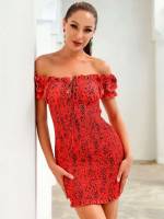  Ditsy Floral Boho Red Women Dresses 2312