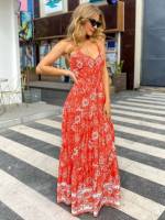 Red Spaghetti Strap Sleeveless Maxi Women Dresses 26