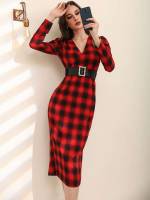 Split  Slim Fit Women Dresses 4645