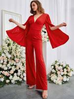 Glamorous Regular Fit Long Sleeve V neck Women Clothing 1796