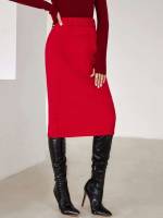 Red Elegant  Women Knitwear 1429