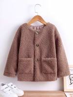 Regular Casual Long Sleeve Toddler Girl Coats 913