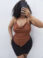  Regular Sexy Halter Plus Size Tank Tops  Camis 691