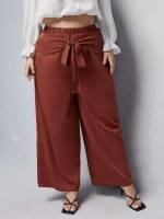  Plain Long Redwood Plus Size Pants 811