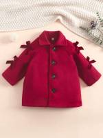 Bow Collar Regular Fit Rose Red Baby Clothing 3312