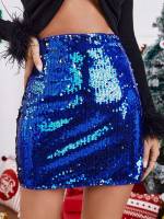  Contrast Sequin  Women Skirts 4516