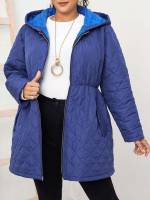  Long Sleeve Regular Fit Plus Size Winter Coats 8904