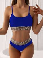 Contrast Mesh  Leopard Women Tankinis 5994